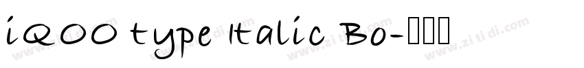 iQOO type Italic Bo字体转换
